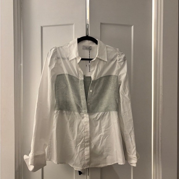 Greylin Nora Smocked Linen Shirt - Picture 6 of 7